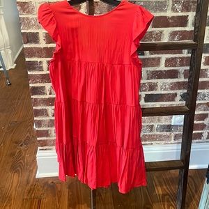 Red spring dress
